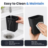 LoopTime 2 Pack Car Trash Can,Leakproof Silicone Car Garbage Can Storage Box,Waterproof Automotive Trash Bin,Multi-Purpose Vehicle Garbage Cans for Driver and Passenger Doors of Most Cars (Black)