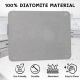AI CRAFTS Dish Drying Rack with Stone Drying Mat - Dish Strainers for Kitchen Counter - Quick Absorption, Space Saving