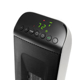 DeLonghi 1500w Ceramic Digital Tower Heater made with recycled materials and packaging, remote, ECO, oscillation