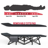 ATORPOK Camping Cot for Adults with Cushion Comfortable, Tent Folding Cot for Sleeping, Lightweight Folding Bed with Carry Bag Supports 450 lbs ATORPOK