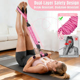 KUZARO Upgraded Multifunction Pedal Resistance Band with Handle, 3 Tube Adjustable Resistance Bands for Abdomen, Waist, Arm, Core/ABS, Leg Workout