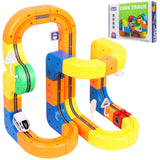 81 Pcs Electric Train Set for Kids, Anti-Gravity 3D Flexible Race Track with Motorized Car, STEM Building Construction Toys for Toddlers, Creative Birthday Gift for Boys Girls Ages 3 4 5 6 7 8+