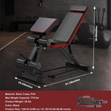 2026 Adjustable Weight Bench with Leg Extension, 770LBS Foldable Incline Decline Bench Press, 4-in-1 Workout Bench with Roman Chair & Preacher Curl, Full Body Strength Training Equipment for Home Gym