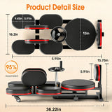 TDH Leg Stretcher, 220LBS Stretcher Machine,200° Adjustable Split Machine, Flexibility Stretching Equipment to Relieving Leg Muscl,Exercise for Everyone (Red)