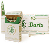 10 Packs of 18 Wooden Golf Tees in Cigarette-Style Packaging | Durable, Biodegradable 2 ¾ Golf Tees