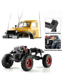FCX24S RC Crawler 1/24 Remote Control Car, Power Wagon S 4WD RC Crawler Two-Speed Shift, RC Rock Crawler 8Km/h with Metal Gears for Adults (Red)