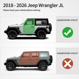 OEDRO Paintable Running Boards Fit for 2018-2026 Jeep Wrangler JL 2 Door