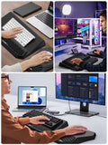 3-in-1 Ergonomic Keyboard Stand with Wrist Rest & Mouse Pad Set, Black