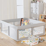 Hiaksedt Baby Playpen with Mat Small Playpen for Babies and Toddlers 50 x 50 inch Baby Fence Playards