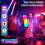 T&G Bluetooth Speaker RGB Lights, 15W Loud Stereo Sound, IPX4 Waterproof Shower Speaker, 24H Battery Portable for Outdoor Party Beach Pool