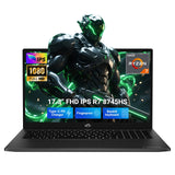 NIMO 17.3" IPS-Gaming-Laptop, AMD Ryzen 7 8745HS Up to 4.9GHz Beat R9 7940HS 16GB RAM 1TB SSD Radeon 780M-Graphics, WiFi 6E USB4 Backlit Keyboard Fingerprint, Win 11 PC for Work & Play 2-Yr Warranty