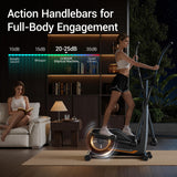 CURSOR FITNESS Elliptical Machine for Home, Elliptical Exercise Machine Elliptical Training Machines with 8 Levels Resistance, Silent Magnetic Elliptical Trainer with 12" Stride and LCD Monitor