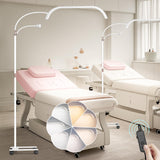 HITTI Estheticians Light, Flexible Gooseneck Lash Light for Eyelash Tech, LED Half Moon Light with Phone Holder, Stepless Dimming and 7 Color Modes Floor Lash Lamp for Tattoo Artists Nail Craft Beauty