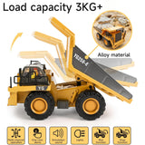 BLQCSLH Excavator Set，rc Dump Truck Command The Site Conquer The Dir，2.4Ghz Remote Control Construction Vehicle Set Children's Toys，Alloy Material Simulate True Scale (Truck)