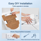 Smart Bidet Toilet Seat with Remote, Adjustable Heated Seat&Air Dryer, Endless Instant Warm Water, Multiple Spray Modes, Stainless Steel Nozzle, Soft Close, Deodorizer, 3D Curved, Elongated(NKH3101)