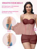SHAPSHE Waist Trainer for Women, Tummy Control Sports Girdle, Workout Body Shaper with Adjustable Shoulder Strap Rosy Brown L