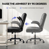 OFIKA Leather Office Desk Chair,Ergonomic Office Chair with Lumbar Support