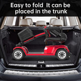 4-Wheel Portable Mobility Scooter for Travel, Compact Design, Easy Disassembly, 418 lb Capacity, Battery Included
