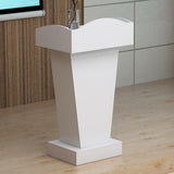 Wooden Podium for Lectures Office Speaker Stand 2 Stage Presentation Table Easy to Assemble Professional Public Speaking Lectern Height Adjustable Durable Design