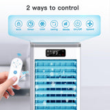 WICOLO Evaporative Air Cooler, Windowless Portable Air Conditioners Fan w/3 Modes & 3 Speeds, 12H Timer for Smart Auto-off, 2-Gal Tank for 20H Cooling,16FT Remote,No Hose Needed,46db Swamp Cooler