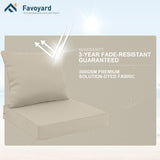 Water-Resistant & Fade-Resistant Patio Furniture Cushions with Removable Cover Deep Seat & Back Cushion