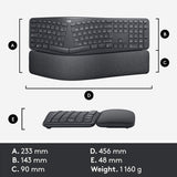 Logitech Ergo K860 Split for Business Wireless Keyboard - Graphite