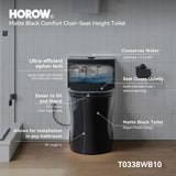 HOROW T0338WB10 One Piece Toilet with ADA Chair Height 17.3", Dual Flush
