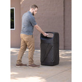 Twist Garbage Can for Indoor and Outdoor Use, Durable & Weather-Resistant Trash Repstacle, 32 Gallons Safco