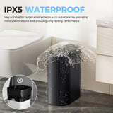 jinligogo 5 Gallon Bathroom Trash Can with Lid, Automatic Motion Sensor Black Trash Can, Touchless Slim Waterproof Garbage Bin for Kitchen, Bedroom