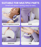 K.TAKHOI Shoulder and Neck Heating Massage Pillow, Electric Neck Massager with Heat, 3 Modes & Adjustable Strength, Deep Tissue Cervical Massager for Neck Shoulder Pain Relief, White Purple