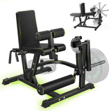 HANDBODE Leg Extension and Curl Machine, Adjustable Leg Exercise Machine, Seated Leg Press Extension and Lying Hamstring Curl Machine for Home Gym, Leg Workout Equipment Fit 1'' and 2'' Plate