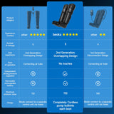 beoka Leg Massager for Circulation and Pain Relief, Leg Recovery System for Fast Recovery, Cordless Air Compression Boots with 3 Modes 5 Intensities for Athletes Runners and Travelers-S