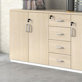 b89PvQuQt Office Cabinet Filing Cabinet Wooden Storage Three Doors with Four Cabinets Data 1.6 Meter Office Lockable