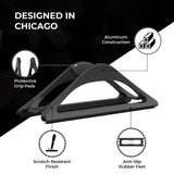 Centric Vertical Laptop Stand for Desks in Matte Black, Upright Adjustable Holder to Dock Apple MacBook Stand