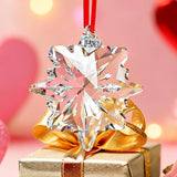 2026 Crystal Snowflak Suncatcher Faceted Christmas Hanging Ornament