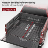 oEdRo Soft Quad-Fold Truck Bed Tonneau Cover for 2009-2026 Ram 1500 5.6ft