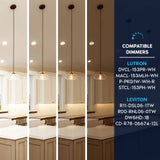 LUXRITE E12 Candelabra LED Light Bulbs 60 Watt Equivalent, 2700K Warm White, Enclosed Fixture Rated, Dimmable Chandelier Light Bulbs, 4.5W, 500 Lumens, HX10.5 Glass, Wet Rated, UL Certified (24 Pack)