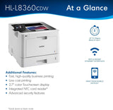 Brother Business Color Laser Printer, HL-L8360CDW, Wireless Networking Brother