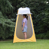 Lixada 6FT Pop Up Privacy Shower Tent, Portable Changing Room for Camping, Outdoor Toilet Shelter with Carry Bag, Instant Setup Camping Tent for Beach Biking(Yellow)