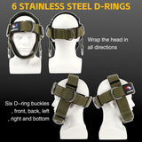 Fitness Neck Head Harness Trainer, Adjustable Chin Strap and Head Harness Strength with Nylon Tether, Neoprene Neck Exerciser for Weight Lifting, Home and Gym Use, Green