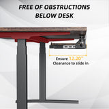 ETHU Small Keyboard Tray Under Desk with Metal Rail, 19.7x11.8", Walnut