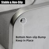 SHSYCER 10-Pack Silver Square Metal Trash Cans, 6 Gallon Capacity, Mesh Design, Non-Slip Base, Smooth Edges, Suitable for Office, Home, School