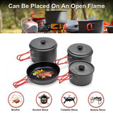 Camping Cookware, Aluminum Camping Cooking Set Camp Kitchen, Portable Camping Pots and Pans Set Alocs