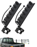 Fishing Rod Holder for Truck Holds 6 Rods, Heavy Duty Aluminum Truck Bed Fishing Pole Holders, Stable Fishing Rod Storage Rack with C-Clamp Mount and Vertical or Horizontal Placement for Space-Saving