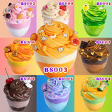 WATERELF Butter Easter Eggs Scented Slime for Girls 10-12, Easter Basket Stuffers Big Slime for Kids Boys Party Favor Stress Relief, Special Toys for Birthday Present - 5.29 Oz - BS003-Egg Tart