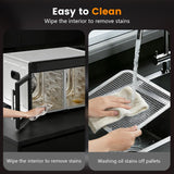 Electactic Food Dehydrator, Dual Chamber Design - Independent Temp Control - Flavor Separation - Keep Warm Mode, 176℉ Meat Dehydrator for Jerky, Fruit, Vegetables, Herbs - 16 Stainless Steel Trays