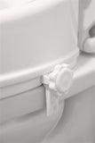 PEPE Mobility Raised Toilet Seat with Lid for Elderly 4" High, Fits Round and Elongated up to 15" Wide, Commode Seat with Sturdy Brackets, Medical Aid
