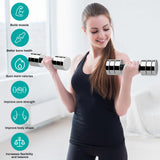 LIFERUN 15lb Steel Adjustable Dumbbell Set of 2, Free Weights Dumbbells Set, Non-Slip and Comfortable Foam Handle, Adjustable Dumbbells Weights Set for Home Gym Office Exercise