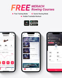 MERACH Foldable Wooden Rowing Machine, Water Electromagnetic Rower Machine for Home Use, Exclusive App Lifetime Membership, Patented Space Saver, MERACH Go Technology, 950 MERACH