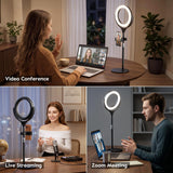 8 inch Desk Ring Light with Stand for for Video Conference
